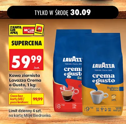Kawa ziarnista Lavazza Crema e Gusto Classico promocja w Biedronka