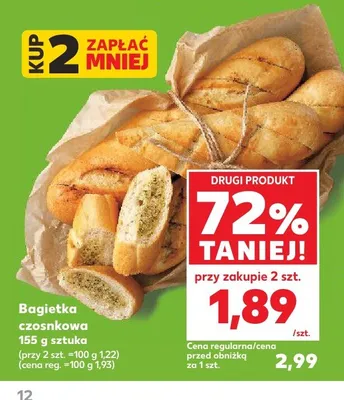 Bagietka czosnkowa promocja w Kaufland