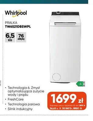 Pralka TW6521DBSWPL Whirlpool promocja w Max Elektro