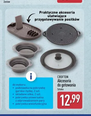 Akcesoria do gotowania CROFTON składane sitka 2-pak promocja w Aldi