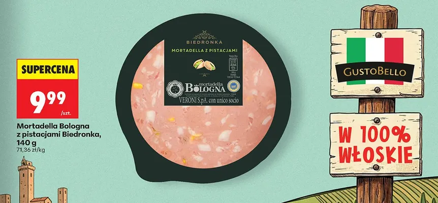 Mortadella Bologna z pistacjami promocja w Biedronka