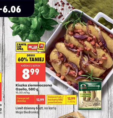 Kiszka ziemniaczana Gzella promocja w Biedronka