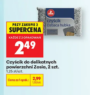 Czyścik do delikatnych powierzchni Zosia 2 szt. promocja w Biedronka