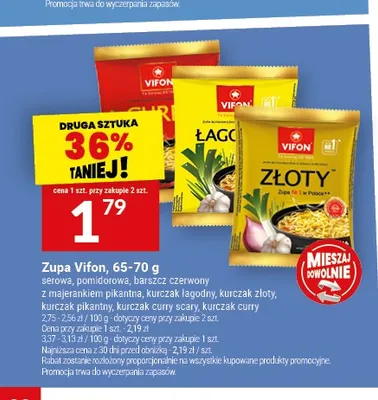 Zupa kurczak pikantny Vifon promocja w Twój Market
