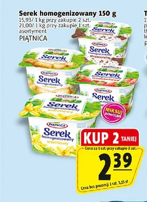 Serek homogenizowany Piątnica promocja w Prim Market