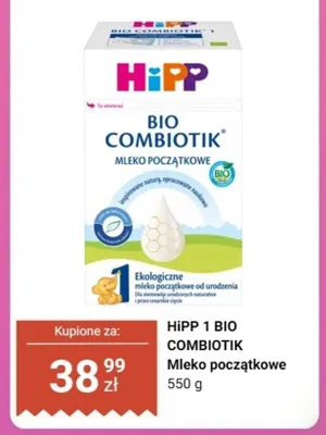 Mleko początkowe HiPP 1 BIO COMBIOTIK promocja w Biedronka