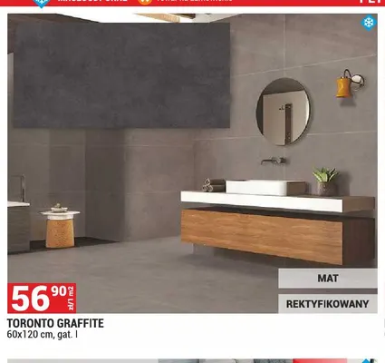 Gres Toronto Graffite 60x120 cm promocja w Merkury Market