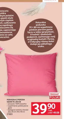 Poduszka pierze eko 40 x 40 cm Amw promocja w Selgros