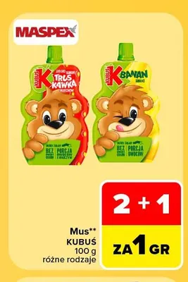 Mus truskawkowy Kubuś promocja w Carrefour