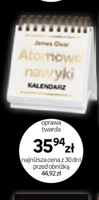 Książka Atomowe nawyki kalendarz James Clear promocja w Empik