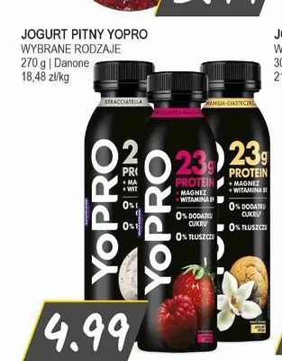 Jogurt pitny YoPRO wanilia-ciasteczko promocja w Słoneczko