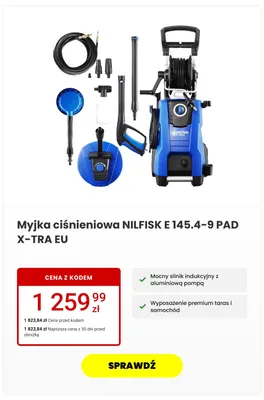Myjka ciśnieniowa Nilfisk E 145,4-9 PAD X-TRA promocja w Media Expert