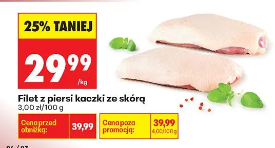 Filet z piersi kaczki ze skórą promocja w Biedronka