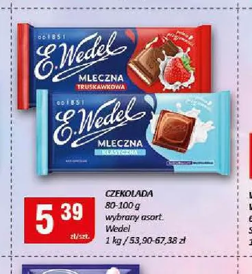 Czekolada mleczna truskawkowa E.Wedel promocja w Chorten