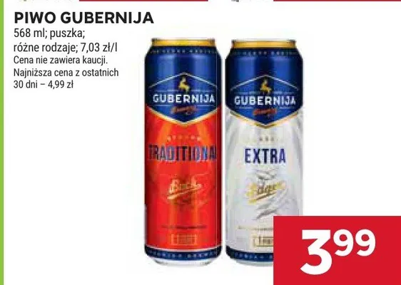 Piwo gubernija promocja w Stokrotka