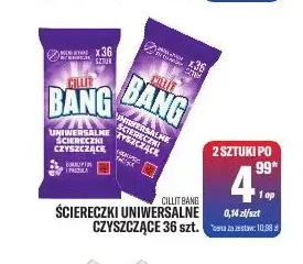 Ściereczki uniwersalne czyszczące Cillit Bang promocja w Tomi Markt