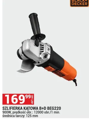 Szlifierka kątowa B+D BEG220 promocja w Merkury Market