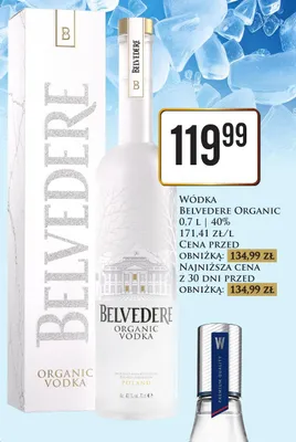 Wódka Belvedere Organic 40% promocja w Dino