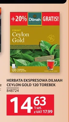 Herbata ekspresowa Dilmah Ceylon Gold promocja w Selgros
