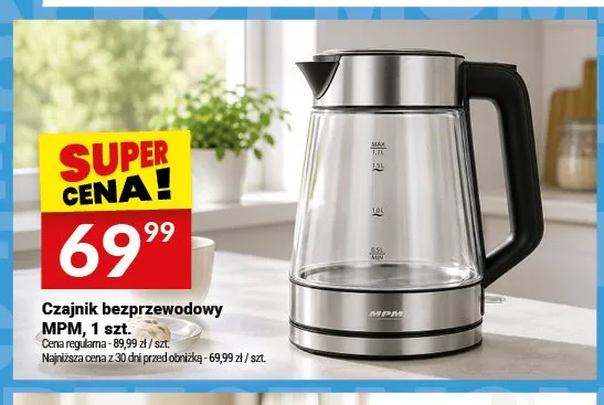 Czajnik bezprzewodowy MPM promocja w Twój Market