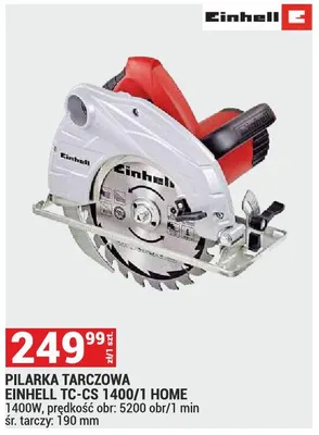 Pilarka tarczowa Einhell TC-CS 1400/1 Home 1400W promocja w Merkury Market