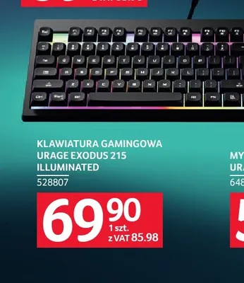 Klawiatura gamingowa uRage Exodus 215 Illuminated promocja w Selgros