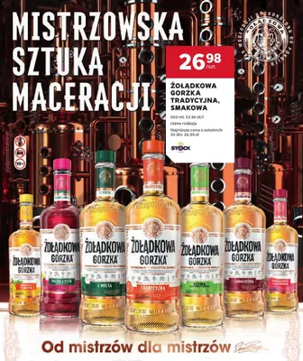 Wódka Żołądkowa Gorzka tradycyjna, smakowa różne rodzaje promocja w Stokrotka