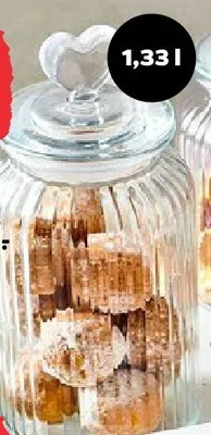 Ozdobny słoik z pokrywką 11 cm, wys. 24 cm promocja w Netto