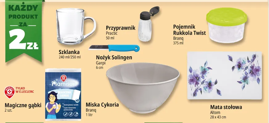 Szklanka promocja w Leclerc