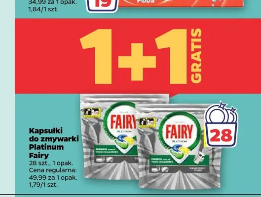 Kapsułki do zmywarki Platinum Fairy promocja w Netto
