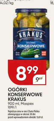 Ogórki konserwowe Krakus promocja w Chata Polska