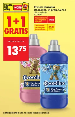 Płyn do płukania Perfume & Care, 51 prań promocja w Biedronka