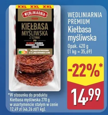 Kiełbasa myśliwska promocja w Aldi