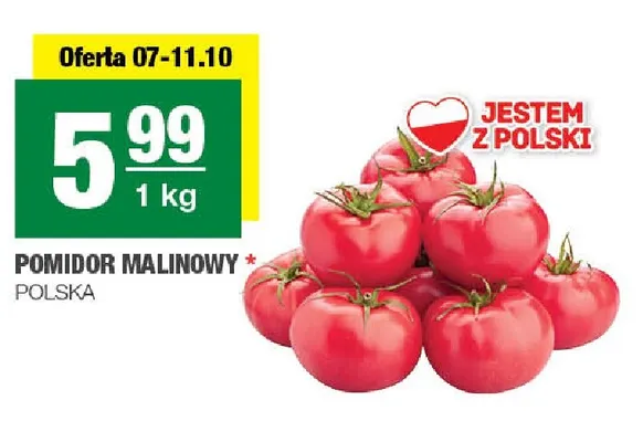 Pomidory malinowe polskie promocja w SPAR