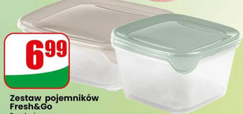 Zestaw pojemników Fresh&Go 2szt x 1,2l promocja w Dino