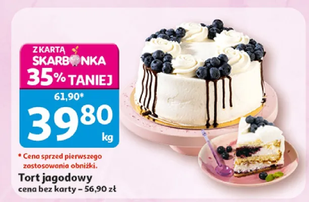 Tort jagodowy promocja w Auchan