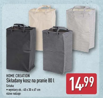 Składany kosz na pranie 80l promocja w Aldi