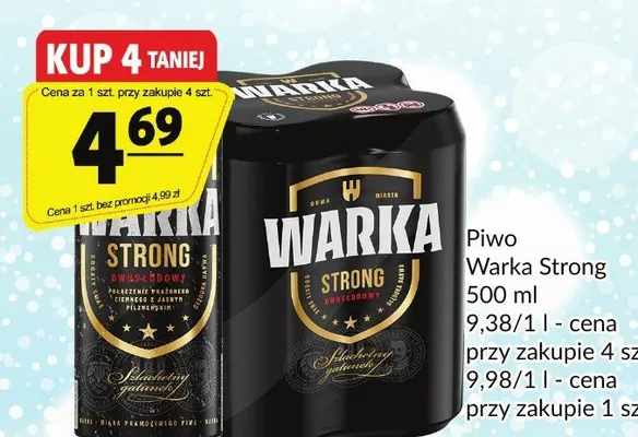 Piwo Warka Strong promocja w Prim Market