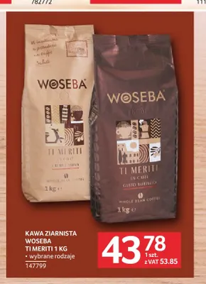 Kawa ziarnista Woseba Ti Meriti Crema e Aroma promocja w Selgros