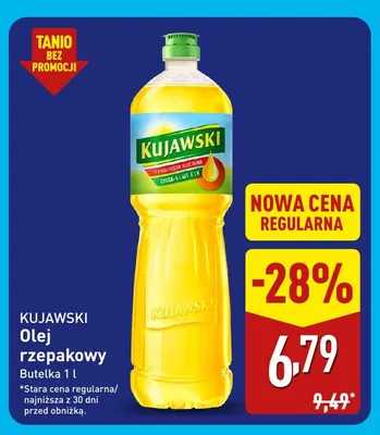 Olej rzepakowy Kujawski promocja w Aldi