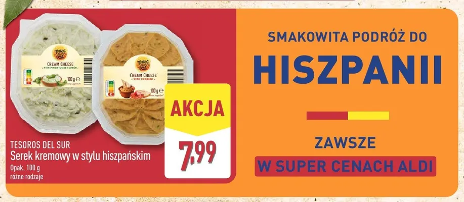 Serek kremowy w stylu hiszpańskim Tesoros del Sur promocja w Aldi
