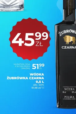 Wódka Żubrówka Czarna promocja w Duży Ben