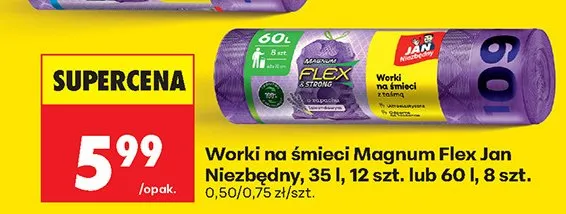 Worki na śmieci Flex Niezbędny promocja w Biedronka