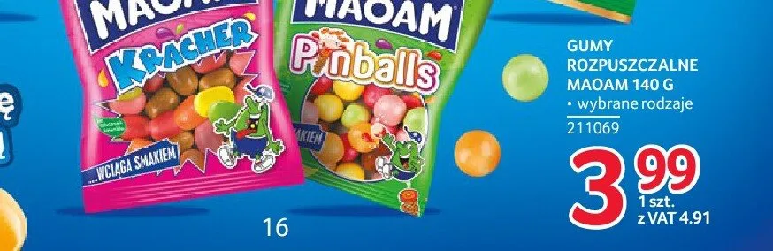 Gumy rozpuszczalne Maoam 140 g promocja w Selgros