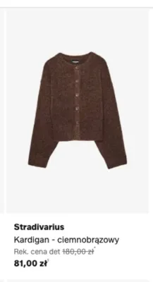 Kardigan Stradivarius ciemnobrązowy promocja w Lounge by Zalando