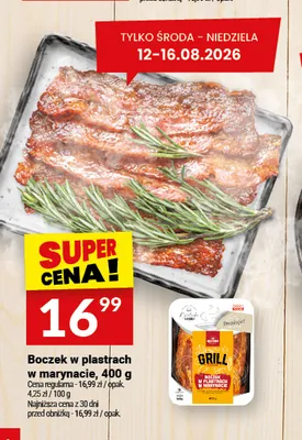 Boczek w plastrach w marynacie Białecki Wędzarnia promocja w Twój Market