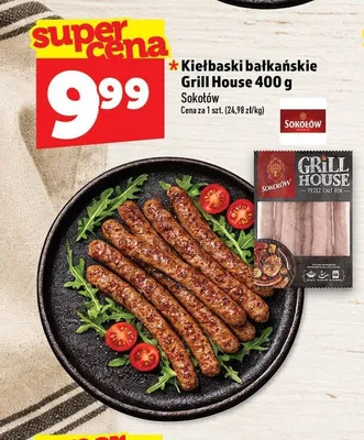 Kiełbaski bałkańskie Grill House Sokołów promocja w TOPAZ