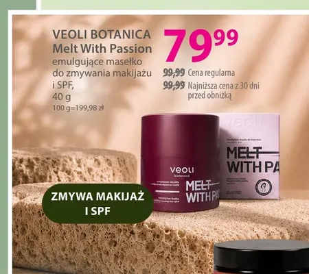 Emulgujące masełko do zmywania makijażu i SPF Melt With Passion Veoli Botanica promocja w Hebe