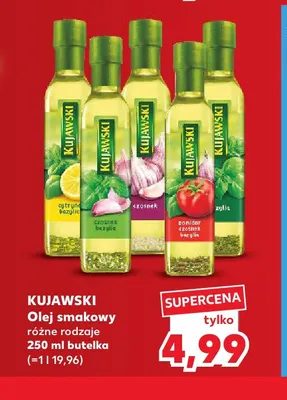 Olej rzepakowy smakowy cytryna bazylia Kujawski promocja w Kaufland