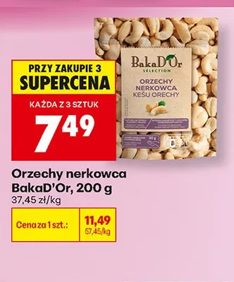 Orzechy nerkowca prażone promocja w Biedronka